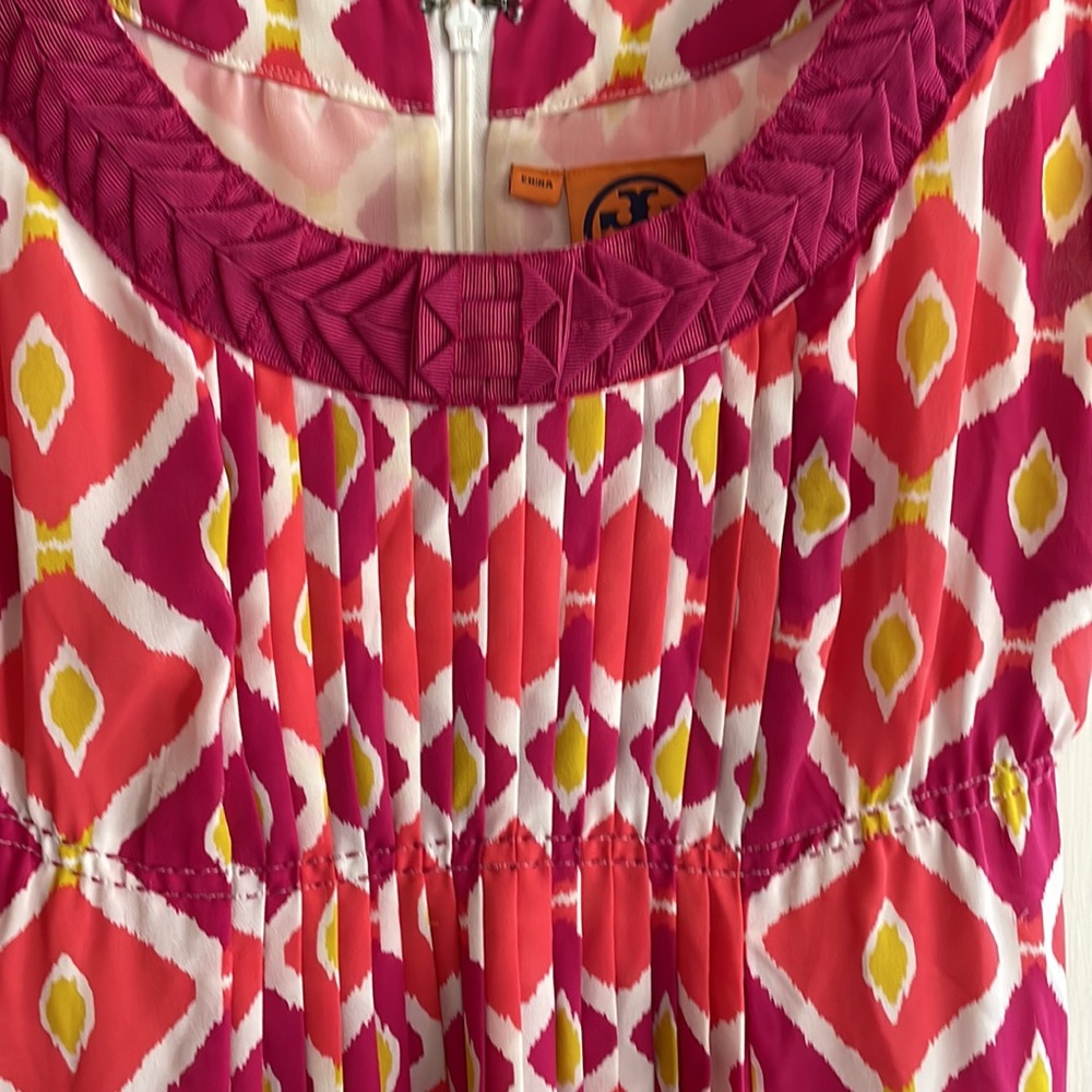 Tory Burch Ikat print silk dress 4 - Picture 3 of 10